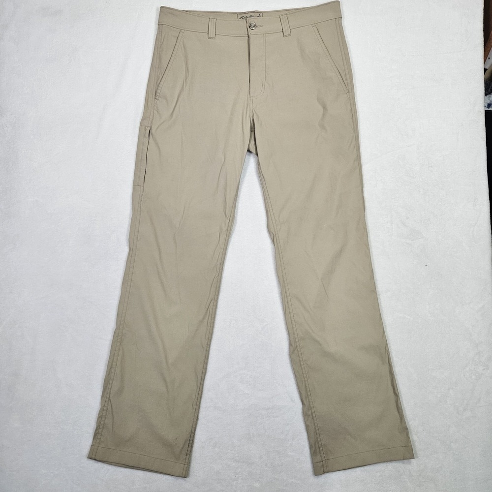 Eddie Bauer‎ Pants Mens 35x32 Beige Travex Nylon Stretch Hiking Outdoor Travel